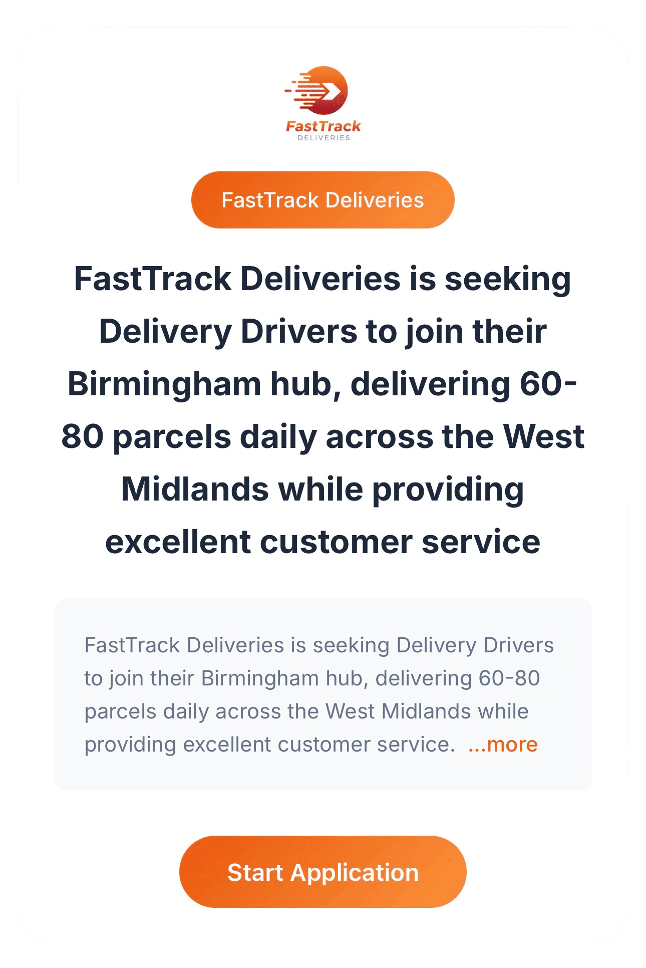 FastTrack Deliveries branded interview